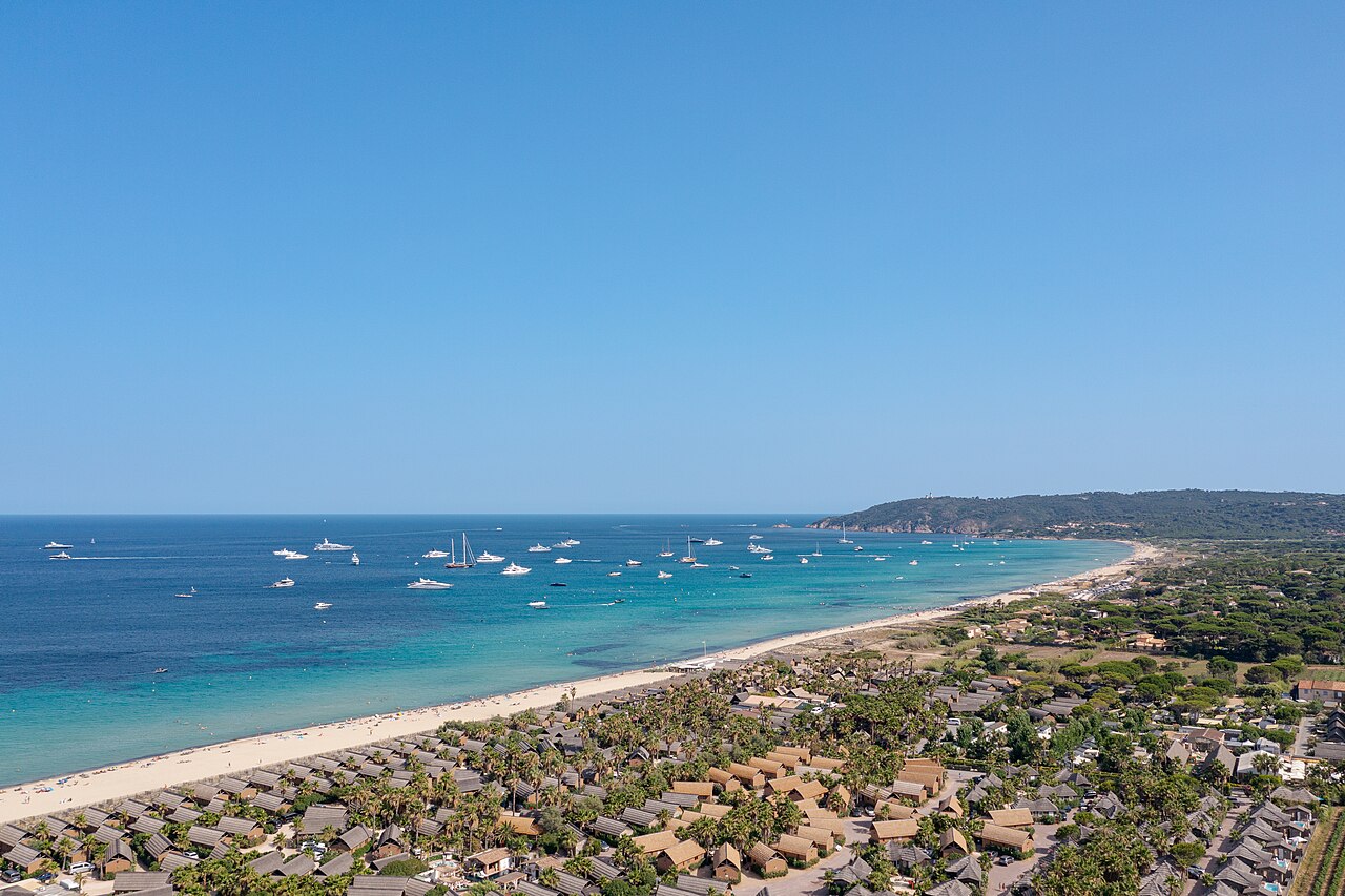 Pampelonne Beach at Saint-Tropez on the French Riviera.