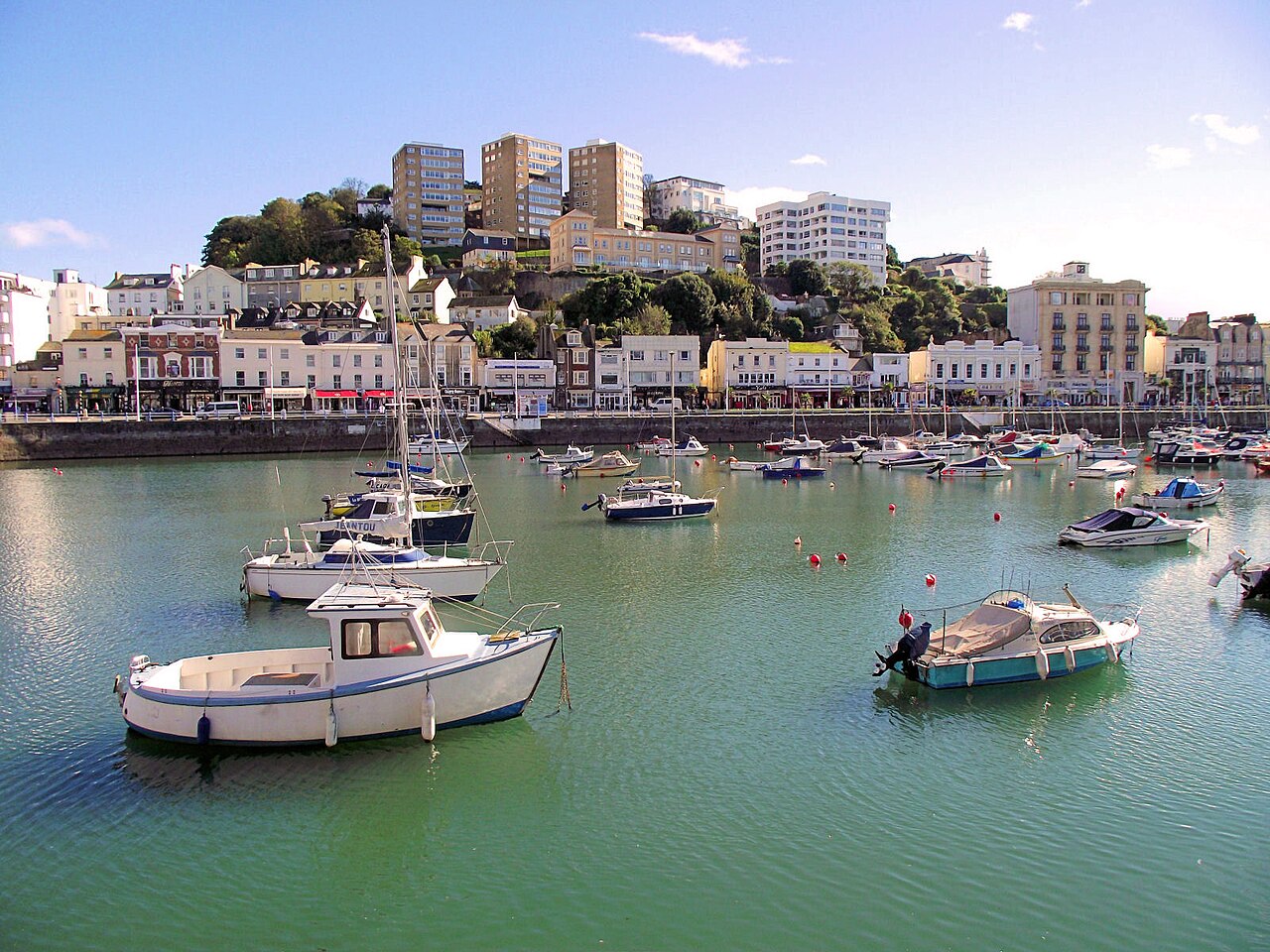 Torquay harbour on the English Riviera, south Devon coast.
